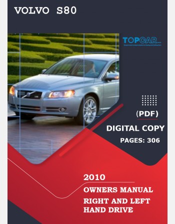 2010 volvo s80 owners manual lhd&rhd